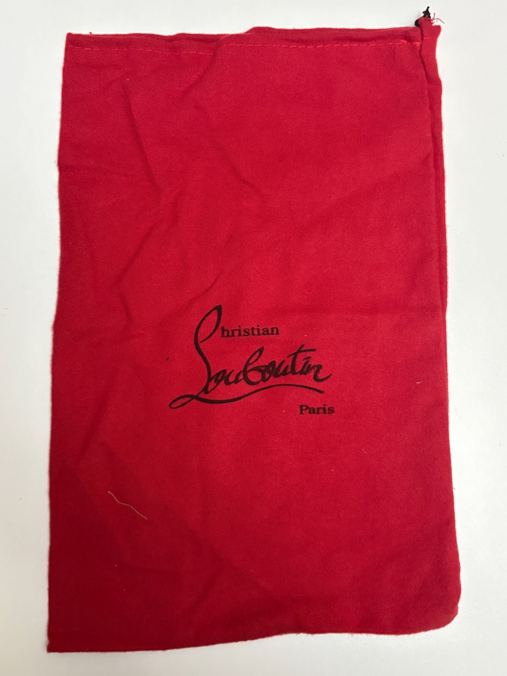 Christian Louboutin Red Dust Bag with Black Logo